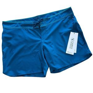 Carve Designs Demands Long Board Shorts 6” Mid Rise 14 Blue Turquoise UPF 50 New